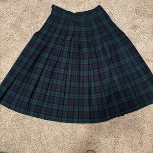 Vintage Pendleton authentic black watch tartan pleated skirt